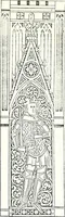 An illustration from Some feudal coats of arms and others, illustrated with 2,000 zinco etchings from the Bayear tapestry, Greek vases, seals, tiles, effigies, brasses and heralcic rolls. Some chart pedigrees (1902)
