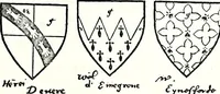 Picture 183 of 427 from Some feudal coats of arms and others, illustrated with 2,000 zinco etchings from the Bayear tapestry, Greek vases, seals, tiles, effigies, brasses and heralcic rolls. Some chart pedigrees (1902), leaf 240