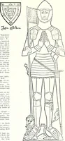 An illustration from Some feudal coats of arms and others, illustrated with 2,000 zinco etchings from the Bayear tapestry, Greek vases, seals, tiles, effigies, brasses and heralcic rolls. Some chart pedigrees (1902)