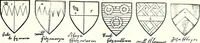 Picture 201 of 427 from Some feudal coats of arms and others, illustrated with 2,000 zinco etchings from the Bayear tapestry, Greek vases, seals, tiles, effigies, brasses and heralcic rolls. Some chart pedigrees (1902), leaf 262