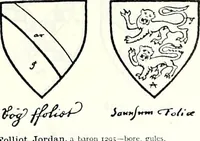Picture 202 of 427 from Some feudal coats of arms and others, illustrated with 2,000 zinco etchings from the Bayear tapestry, Greek vases, seals, tiles, effigies, brasses and heralcic rolls. Some chart pedigrees (1902), leaf 264