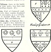 Picture 209 of 427 from Some feudal coats of arms and others, illustrated with 2,000 zinco etchings from the Bayear tapestry, Greek vases, seals, tiles, effigies, brasses and heralcic rolls. Some chart pedigrees (1902), leaf 268