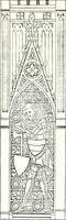 An illustration from Some feudal coats of arms and others, illustrated with 2,000 zinco etchings from the Bayear tapestry, Greek vases, seals, tiles, effigies, brasses and heralcic rolls. Some chart pedigrees (1902)