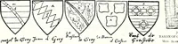 Picture 222 of 427 from Some feudal coats of arms and others, illustrated with 2,000 zinco etchings from the Bayear tapestry, Greek vases, seals, tiles, effigies, brasses and heralcic rolls. Some chart pedigrees (1902), leaf 282