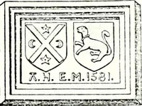 Picture 225 of 427 from Some feudal coats of arms and others, illustrated with 2,000 zinco etchings from the Bayear tapestry, Greek vases, seals, tiles, effigies, brasses and heralcic rolls. Some chart pedigrees (1902), leaf 286