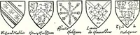Picture 227 of 427 from Some feudal coats of arms and others, illustrated with 2,000 zinco etchings from the Bayear tapestry, Greek vases, seals, tiles, effigies, brasses and heralcic rolls. Some chart pedigrees (1902), leaf 290