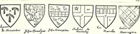 Picture 228 of 427 from Some feudal coats of arms and others, illustrated with 2,000 zinco etchings from the Bayear tapestry, Greek vases, seals, tiles, effigies, brasses and heralcic rolls. Some chart pedigrees (1902), leaf 292