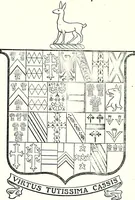 Picture 234 of 427 from Some feudal coats of arms and others, illustrated with 2,000 zinco etchings from the Bayear tapestry, Greek vases, seals, tiles, effigies, brasses and heralcic rolls. Some chart pedigrees (1902), leaf 298