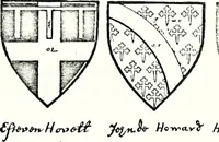 Picture 244 of 427 from Some feudal coats of arms and others, illustrated with 2,000 zinco etchings from the Bayear tapestry, Greek vases, seals, tiles, effigies, brasses and heralcic rolls. Some chart pedigrees (1902), leaf 318