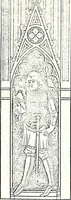An illustration from Some feudal coats of arms and others, illustrated with 2,000 zinco etchings from the Bayear tapestry, Greek vases, seals, tiles, effigies, brasses and heralcic rolls. Some chart pedigrees (1902)