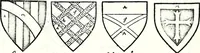 Picture 255 of 427 from Some feudal coats of arms and others, illustrated with 2,000 zinco etchings from the Bayear tapestry, Greek vases, seals, tiles, effigies, brasses and heralcic rolls. Some chart pedigrees (1902), leaf 334