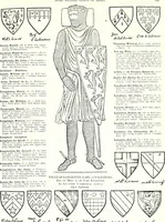 Picture 263 of 427 from Some feudal coats of arms and others, illustrated with 2,000 zinco etchings from the Bayear tapestry, Greek vases, seals, tiles, effigies, brasses and heralcic rolls. Some chart pedigrees (1902), leaf 348