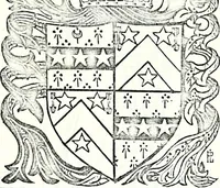 An illustration from Some feudal coats of arms and others, illustrated with 2,000 zinco etchings from the Bayear tapestry, Greek vases, seals, tiles, effigies, brasses and heralcic rolls. Some chart pedigrees (1902)