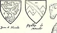 Picture 283 of 427 from Some feudal coats of arms and others, illustrated with 2,000 zinco etchings from the Bayear tapestry, Greek vases, seals, tiles, effigies, brasses and heralcic rolls. Some chart pedigrees (1902), leaf 382