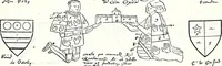 Picture 289 of 427 from Some feudal coats of arms and others, illustrated with 2,000 zinco etchings from the Bayear tapestry, Greek vases, seals, tiles, effigies, brasses and heralcic rolls. Some chart pedigrees (1902), leaf 390