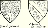 Picture 298 of 427 from Some feudal coats of arms and others, illustrated with 2,000 zinco etchings from the Bayear tapestry, Greek vases, seals, tiles, effigies, brasses and heralcic rolls. Some chart pedigrees (1902), leaf 410