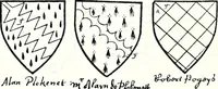 Picture 299 of 427 from Some feudal coats of arms and others, illustrated with 2,000 zinco etchings from the Bayear tapestry, Greek vases, seals, tiles, effigies, brasses and heralcic rolls. Some chart pedigrees (1902), leaf 410