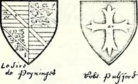 Picture 301 of 427 from Some feudal coats of arms and others, illustrated with 2,000 zinco etchings from the Bayear tapestry, Greek vases, seals, tiles, effigies, brasses and heralcic rolls. Some chart pedigrees (1902), leaf 414