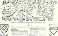 Picture 303 of 427 from Some feudal coats of arms and others, illustrated with 2,000 zinco etchings from the Bayear tapestry, Greek vases, seals, tiles, effigies, brasses and heralcic rolls. Some chart pedigrees (1902), leaf 416