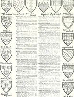 Picture 307 of 427 from Some feudal coats of arms and others, illustrated with 2,000 zinco etchings from the Bayear tapestry, Greek vases, seals, tiles, effigies, brasses and heralcic rolls. Some chart pedigrees (1902), leaf 420