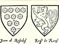 Picture 310 of 427 from Some feudal coats of arms and others, illustrated with 2,000 zinco etchings from the Bayear tapestry, Greek vases, seals, tiles, effigies, brasses and heralcic rolls. Some chart pedigrees (1902), leaf 424