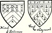 Picture 317 of 427 from Some feudal coats of arms and others, illustrated with 2,000 zinco etchings from the Bayear tapestry, Greek vases, seals, tiles, effigies, brasses and heralcic rolls. Some chart pedigrees (1902), leaf 430
