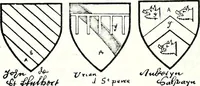Picture 319 of 427 from Some feudal coats of arms and others, illustrated with 2,000 zinco etchings from the Bayear tapestry, Greek vases, seals, tiles, effigies, brasses and heralcic rolls. Some chart pedigrees (1902), leaf 432