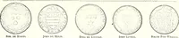 An illustration from Some feudal coats of arms and others, illustrated with 2,000 zinco etchings from the Bayear tapestry, Greek vases, seals, tiles, effigies, brasses and heralcic rolls. Some chart pedigrees (1902)
