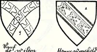 Picture 369 of 427 from Some feudal coats of arms and others, illustrated with 2,000 zinco etchings from the Bayear tapestry, Greek vases, seals, tiles, effigies, brasses and heralcic rolls. Some chart pedigrees (1902), leaf 500