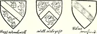 Picture 371 of 427 from Some feudal coats of arms and others, illustrated with 2,000 zinco etchings from the Bayear tapestry, Greek vases, seals, tiles, effigies, brasses and heralcic rolls. Some chart pedigrees (1902), leaf 502