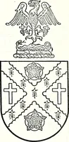 Picture 388 of 427 from Some feudal coats of arms and others, illustrated with 2,000 zinco etchings from the Bayear tapestry, Greek vases, seals, tiles, effigies, brasses and heralcic rolls. Some chart pedigrees (1902), leaf 524