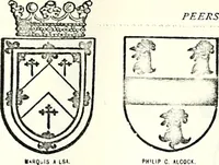 Picture 414 of 427 from Some feudal coats of arms and others, illustrated with 2,000 zinco etchings from the Bayear tapestry, Greek vases, seals, tiles, effigies, brasses and heralcic rolls. Some chart pedigrees (1902), leaf 556
