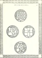 Picture 37 of 427 from Some feudal coats of arms and others, illustrated with 2,000 zinco etchings from the Bayear tapestry, Greek vases, seals, tiles, effigies, brasses and heralcic rolls. Some chart pedigrees (1902), leaf 74