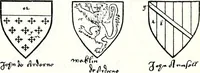Picture 45 of 427 from Some feudal coats of arms and others, illustrated with 2,000 zinco etchings from the Bayear tapestry, Greek vases, seals, tiles, effigies, brasses and heralcic rolls. Some chart pedigrees (1902), leaf 88