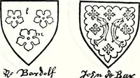 Picture 53 of 427 from Some feudal coats of arms and others, illustrated with 2,000 zinco etchings from the Bayear tapestry, Greek vases, seals, tiles, effigies, brasses and heralcic rolls. Some chart pedigrees (1902), leaf 98