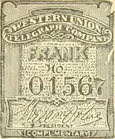 An illustration from Some notes on the telegraph companies of the United States; their stamps and franks (1900)