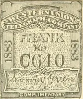Picture 6 of 30 from Some notes on the telegraph companies of the United States; their stamps and franks (1900), leaf 24
