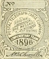 An illustration from Some notes on the telegraph companies of the United States; their stamps and franks (1900)