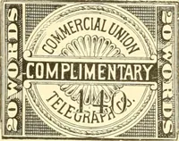 An illustration from Some notes on the telegraph companies of the United States; their stamps and franks (1900)