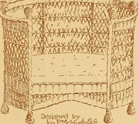 An illustration from Some pictures of quaint things which are sold at the sign of the "Popular Shop" : and a few words about making the house beautiful with homely material. (1898)