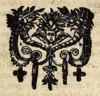 An illustration from Sommaire des edicts et ordonnances royaux concernans la Cour des monnoyes, & officiers particuliers d'icelles: ensemble les changeurs, orféures, ioiailliers, affineurs, tireurs, batteurs d'or & d'argent, & autres respondans & iusticiables de ladite cour ... (1632)