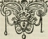 An illustration from Sommare beschrijuinghe vãde triumphelijcke incomst vanden doorluchtighen ende hooghgheboren aerts-hertoge Matthias : binnen die princelijcke stadt van Brussele : in t'iaer ons Heeren M.D.LXXVIII. den xviij dach Januarij : midtsgaders die tanneelen, poincten, figuren ende spectaculen, die inde voorseyde incompste (ter eeren van sijne doorluchticheyt) zijn verthoont ghevveest, met meer ander saken, die doen ter tijt gheschiet zijn (1579)