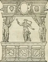 An illustration from Sommare beschrijuinghe vãde triumphelijcke incomst vanden doorluchtighen ende hooghgheboren aerts-hertoge Matthias : binnen die princelijcke stadt van Brussele : in t'iaer ons Heeren M.D.LXXVIII. den xviij dach Januarij : midtsgaders die tanneelen, poincten, figuren ende spectaculen, die inde voorseyde incompste (ter eeren van sijne doorluchticheyt) zijn verthoont ghevveest, met meer ander saken, die doen ter tijt gheschiet zijn (1579)