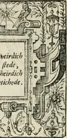An illustration from Sommare beschrijuinghe vãde triumphelijcke incomst vanden doorluchtighen ende hooghgheboren aerts-hertoge Matthias : binnen die princelijcke stadt van Brussele : in t'iaer ons Heeren M.D.LXXVIII. den xviij dach Januarij : midtsgaders die tanneelen, poincten, figuren ende spectaculen, die inde voorseyde incompste (ter eeren van sijne doorluchticheyt) zijn verthoont ghevveest, met meer ander saken, die doen ter tijt gheschiet zijn (1579)