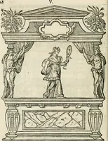 An illustration from Sommare beschrijuinghe vãde triumphelijcke incomst vanden doorluchtighen ende hooghgheboren aerts-hertoge Matthias : binnen die princelijcke stadt van Brussele : in t'iaer ons Heeren M.D.LXXVIII. den xviij dach Januarij : midtsgaders die tanneelen, poincten, figuren ende spectaculen, die inde voorseyde incompste (ter eeren van sijne doorluchticheyt) zijn verthoont ghevveest, met meer ander saken, die doen ter tijt gheschiet zijn (1579)