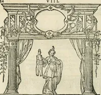 Picture 28 of 100 from Sommare beschrijuinghe vãde triumphelijcke incomst vanden doorluchtighen ende hooghgheboren aerts-hertoge Matthias : binnen die princelijcke stadt van Brussele : in t'iaer ons Heeren M.D.LXXVIII. den xviij dach Januarij : midtsgaders die tanneelen, poincten, figuren ende spectaculen, die inde voorseyde incompste (ter eeren van sijne doorluchticheyt) zijn verthoont ghevveest, met meer ander saken, die doen ter tijt gheschiet zijn (1579), leaf 39