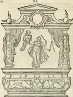 Picture 35 of 100 from Sommare beschrijuinghe vãde triumphelijcke incomst vanden doorluchtighen ende hooghgheboren aerts-hertoge Matthias : binnen die princelijcke stadt van Brussele : in t'iaer ons Heeren M.D.LXXVIII. den xviij dach Januarij : midtsgaders die tanneelen, poincten, figuren ende spectaculen, die inde voorseyde incompste (ter eeren van sijne doorluchticheyt) zijn verthoont ghevveest, met meer ander saken, die doen ter tijt gheschiet zijn (1579), leaf 45