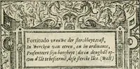 An illustration from Sommare beschrijuinghe vãde triumphelijcke incomst vanden doorluchtighen ende hooghgheboren aerts-hertoge Matthias : binnen die princelijcke stadt van Brussele : in t'iaer ons Heeren M.D.LXXVIII. den xviij dach Januarij : midtsgaders die tanneelen, poincten, figuren ende spectaculen, die inde voorseyde incompste (ter eeren van sijne doorluchticheyt) zijn verthoont ghevveest, met meer ander saken, die doen ter tijt gheschiet zijn (1579)