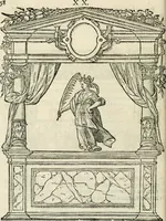 An illustration from Sommare beschrijuinghe vãde triumphelijcke incomst vanden doorluchtighen ende hooghgheboren aerts-hertoge Matthias : binnen die princelijcke stadt van Brussele : in t'iaer ons Heeren M.D.LXXVIII. den xviij dach Januarij : midtsgaders die tanneelen, poincten, figuren ende spectaculen, die inde voorseyde incompste (ter eeren van sijne doorluchticheyt) zijn verthoont ghevveest, met meer ander saken, die doen ter tijt gheschiet zijn (1579)