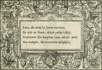 An illustration from Sommare beschrijuinghe vãde triumphelijcke incomst vanden doorluchtighen ende hooghgheboren aerts-hertoge Matthias : binnen die princelijcke stadt van Brussele : in t'iaer ons Heeren M.D.LXXVIII. den xviij dach Januarij : midtsgaders die tanneelen, poincten, figuren ende spectaculen, die inde voorseyde incompste (ter eeren van sijne doorluchticheyt) zijn verthoont ghevveest, met meer ander saken, die doen ter tijt gheschiet zijn (1579)